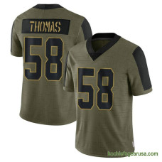 Youth Kansas City Chiefs Derrick Thomas Olive Game 2021 Salute To Service Kcc216 Jersey C1585